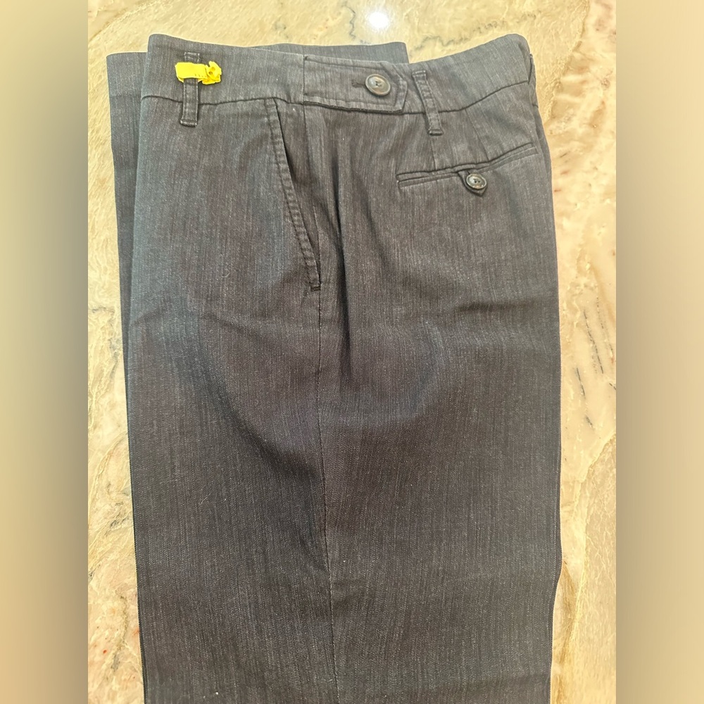 Loft size 4 ladies straight legged denim color slacks